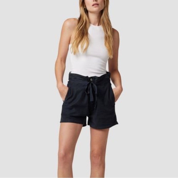 HUDSON Women's Black Paper Bag Shorts - Size 27 NWOT - Picture 1 of 14